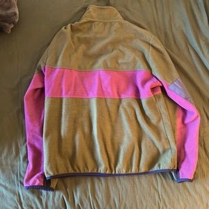 L Olive Green Qtr Zip sweatshirt